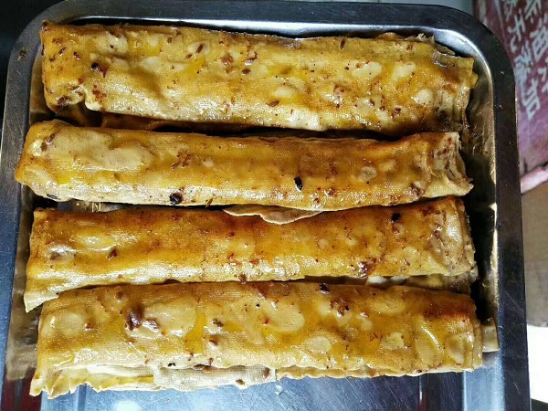 豆皮的做法，電烤豆皮，張成榮電烤雞架產品